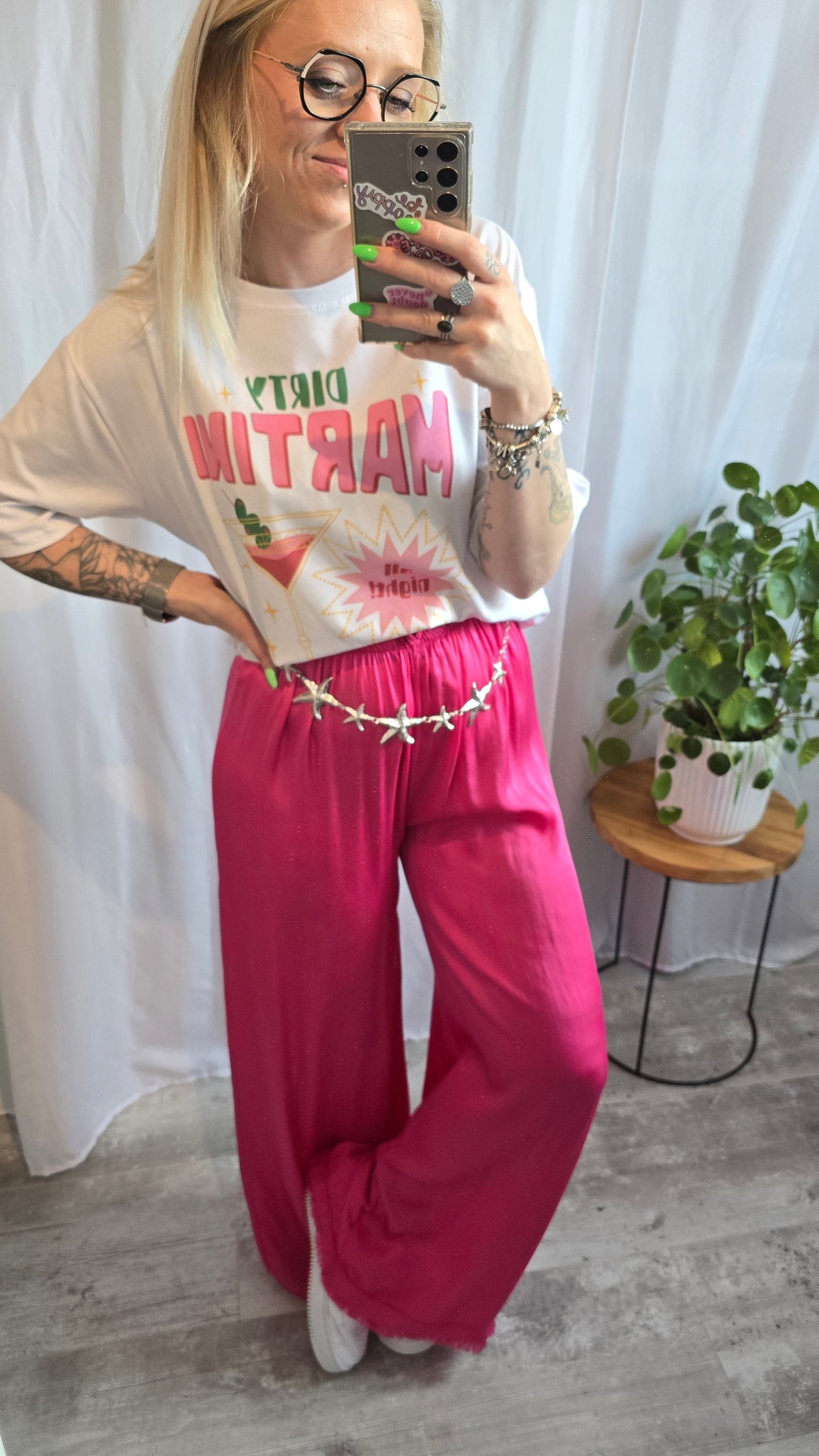 Pantalon Zoé fuschia