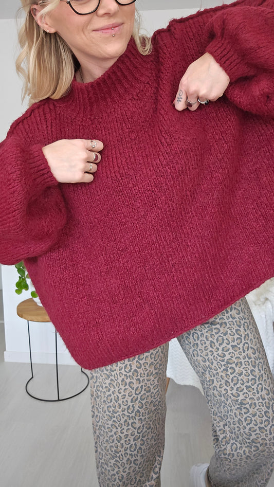 Pull Solène Bordeaux