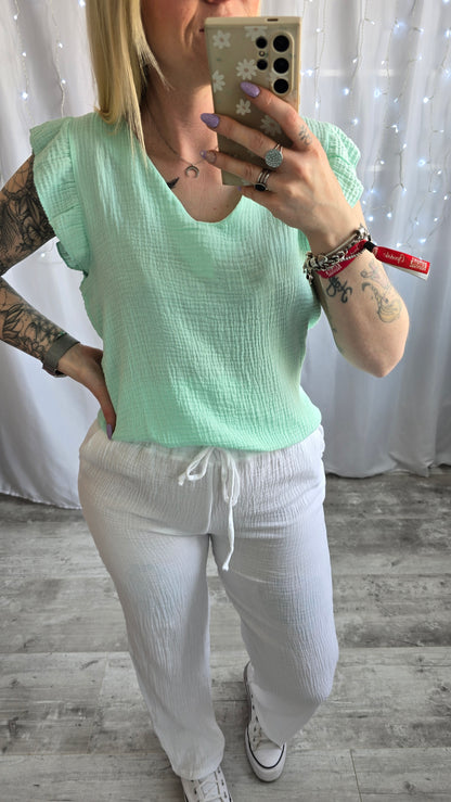Top Célène Vert d'eau