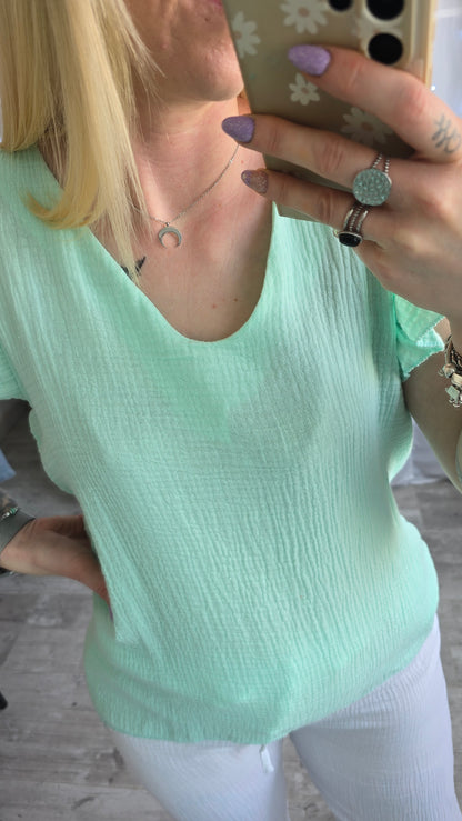 Top Célène Vert d'eau