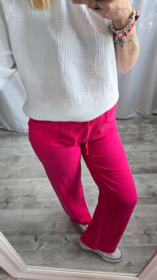 Pantalon Léon Fuchsia