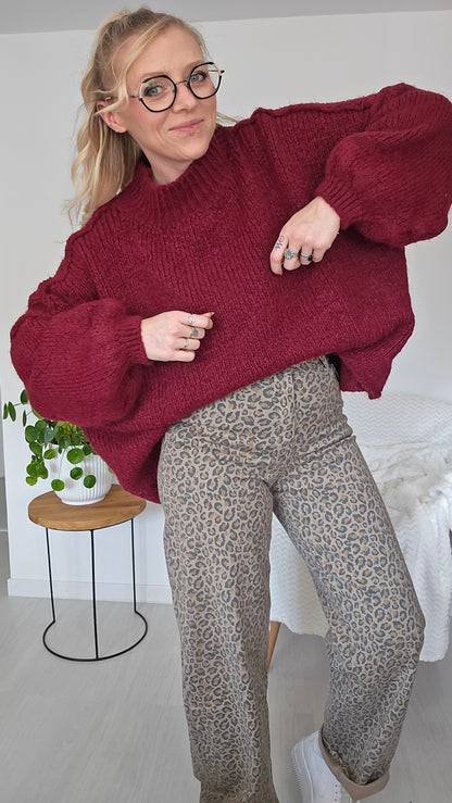 Pull Solène Bordeaux