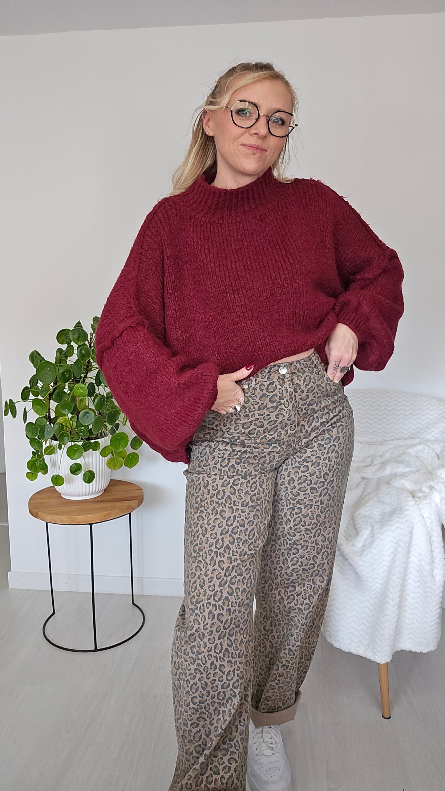 Pull Solène Bordeaux
