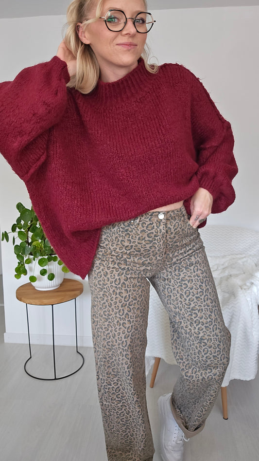 Pull Solène Bordeaux