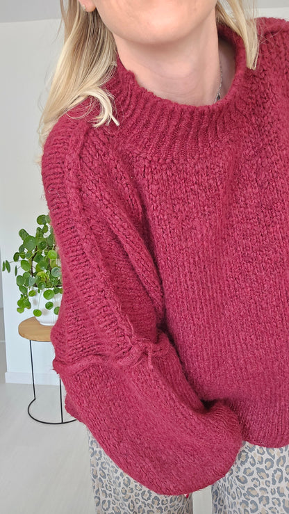 Pull Solène Bordeaux